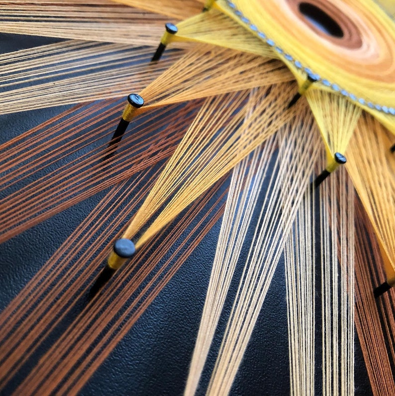 String Art Wall Hanging Painting Nail and Thread Art for Office and