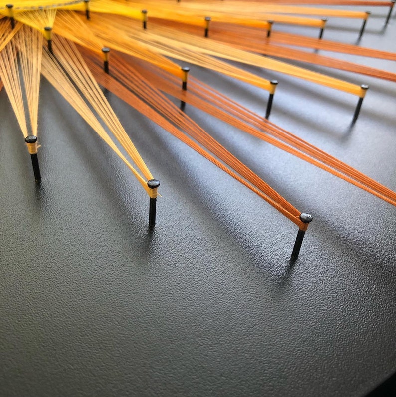 String Art Wall Hanging Painting Nail and Thread Art for Office and