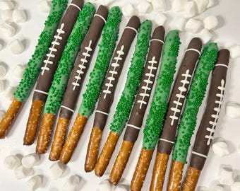 Football Pretzels, Football Chocolate Desserts, Football Season Treats, Super Bowl Desserts, NFL Treats, Flag Football Desserts