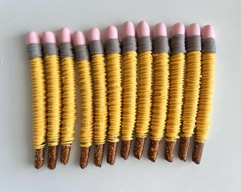 Pencil Chocolate Pretzels (12), Teacher Appreciation Week Gifts, Gifts for Teachers