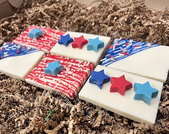 Patriotic Happy Fourth of July USA Large Candy Bars, Patriotic Candy Bars, Patriotic Chocolates