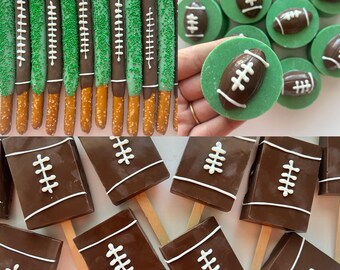36 TREATS - Football Chocolate Covered Oreos, Super Bowl Party Desserts, NFL Desserts, Treat Party Package, Super Bowl