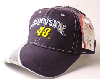 Vintage Grey/Dark Grey Jimmie Johnson #48 Brushed Cotton Pit Hat - New