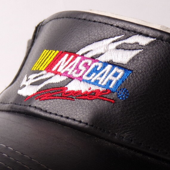Vintage Genuine Leather Blue/Black NASCAR Racing … - image 2