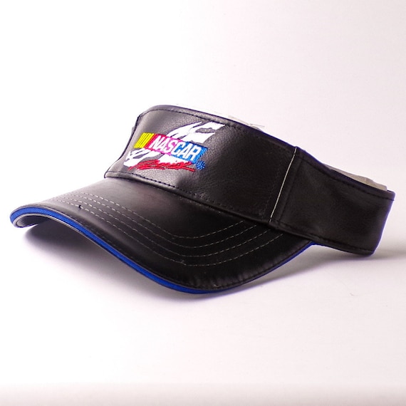 Vintage Genuine Leather Blue/Black NASCAR Racing … - image 1