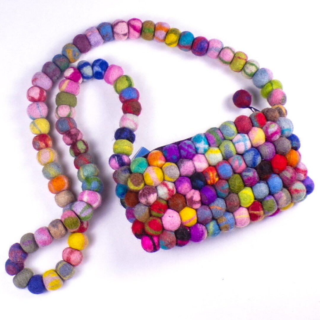 Handmade Himalayan Collection Wool Multi-color Handbag - Etsy