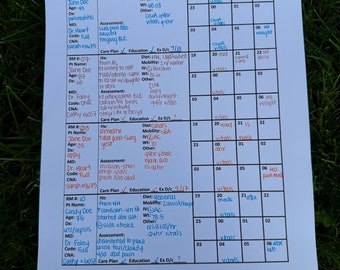 4 patient medical surgical nursing report sheet. 4 patient nurse brain sheet with timeline. night shift report medical surgical handoff.