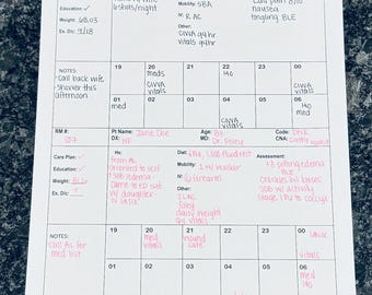 2 patient medical surgical nurse report sheet. Med-surg nurse brain sheet with timeline. 2 patient RN/ nursing student handoff report sheet.