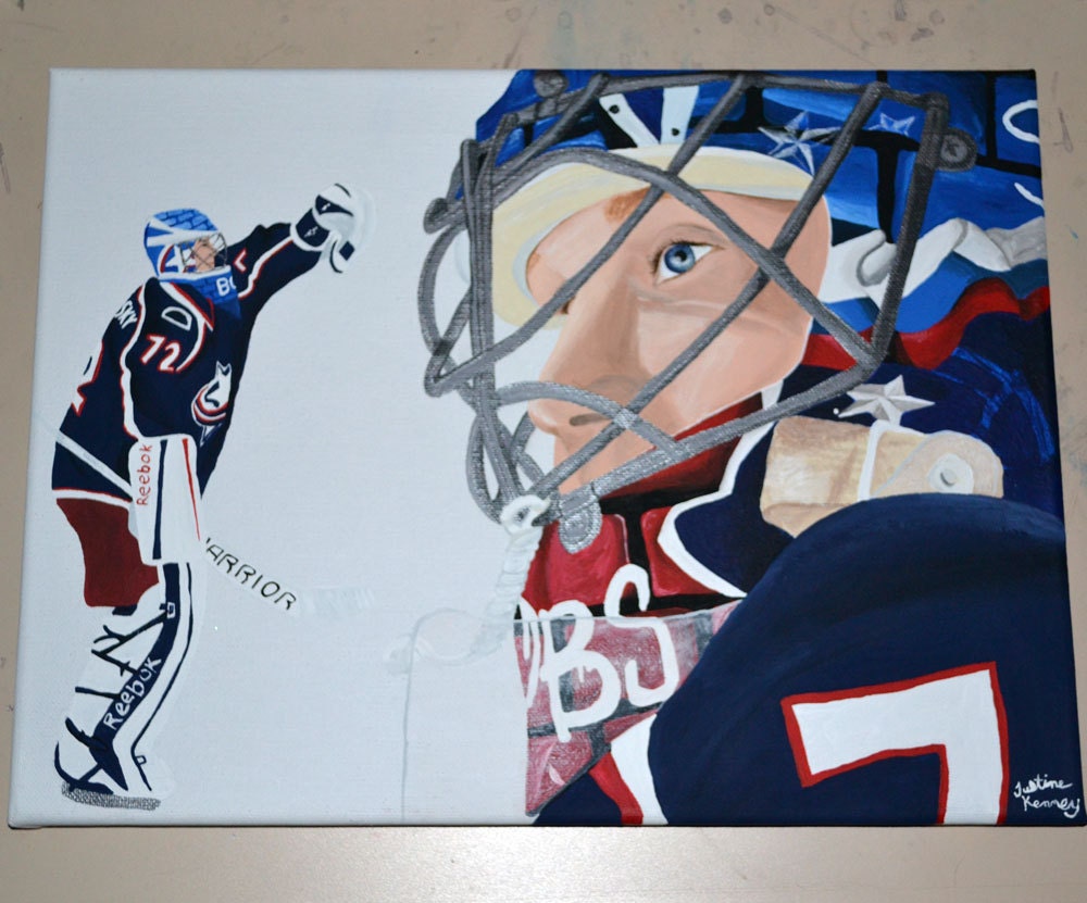 Sergei Bobrovsky Columbus Blue Jackets Painting Hockey ...