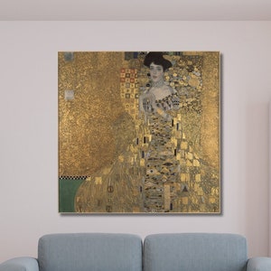 Adele Bloch-Bauer by Gustav Klimt Canvas Wall Art,Gustav Klimt Poster Print,Klimt Wall Art,Klimt Exhibition,Classical Art,Printable Wall Art