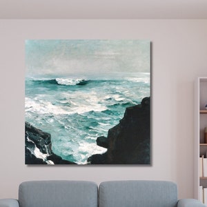 Cannon Rock (1895) by Winslow Homer Canvas Home Decor,Winslow Homer Canvas Wall Art,Fine Art Print,Vintage Art Print,Classic Art