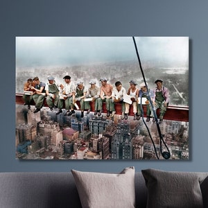 Lunch Atop a Skyscraper Printable Wall Art,Lunch Atop a Skyscraper Canvas Art,New York City Poster,Lunch Wall Art,Modern Home Decor