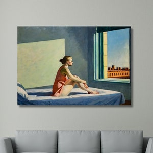 The Morning Sun by Edward Hopper Canvas Wall Art,Edward Hopper Print Poster,Edward Hopper Artworks,Vintage Poster,Printable Wall Art