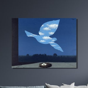Rene Magritte Print Wall Art,Rene Magritte's The Listening Room Artwork Poster Canvas Print Art,Rene Magritte Surrealism Classic Canvas Art
