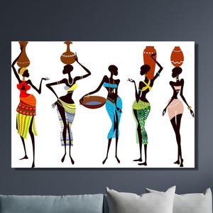 African Abstract Wall Art Poster,African Woman Abstract Poster Wall Art,Colorful African Woman Canvas Art,Art Decor,Black Woman Art,