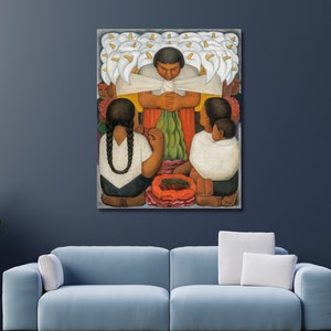 Diego Rivera Canvas Wall Art,Diego Rivera Print Art,Diego Rivera Wall Decor,Diego Rivera the Flower Seller Canvas Home Decor
