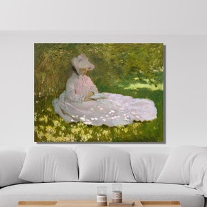Claude Monet lente 1872 canvas muurkunst, Monet lente print, Claude Monet poster print, Claude Monet kunst aan de muur, modern interieur