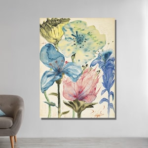 Salvador Dali, Fleurs(1948) Canvas Wall Art,Salvador Dali Flowers  Print Poster,Salvador Dali Canvas Wall Art ,Surrealism Art