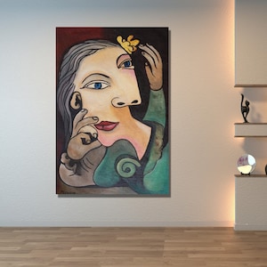 Pablo Pıcasso Faces Cubism Poster Art,Pablo Picasso Print,Pablo Picasso Canvas Wall Art,Abstract Vintage Art Print,Cubism Painting