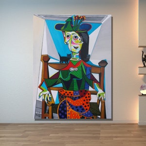 Pablo Picasso &quot;Dora Maar With A Cat&quot; Canvas Wall Decor,Pablo Picasso Poster Classical Wall Art,Picasso Poster Wall Art,Cubism Wall Art