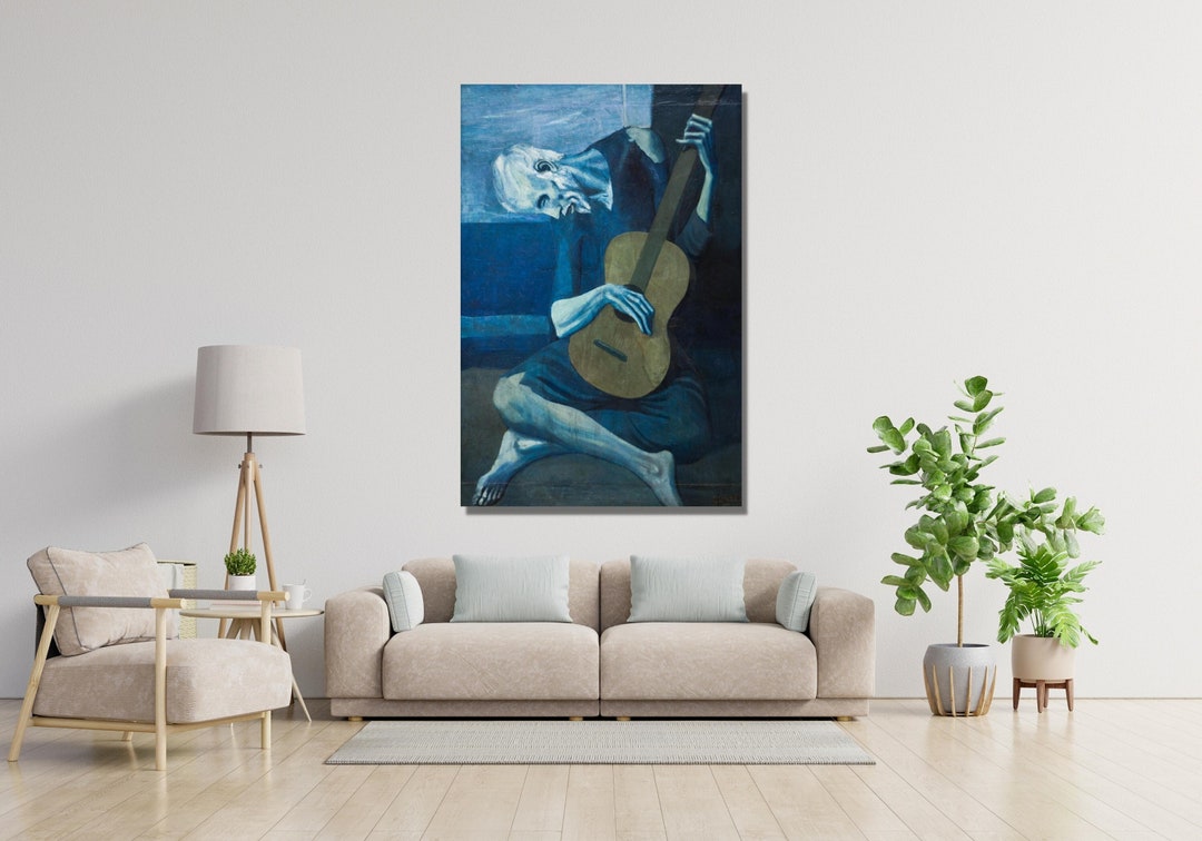Pablo Picasso the Old Guitarist Fine Art Print,pablo Picasso Canvas ...