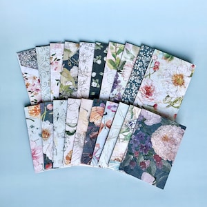 Floral Watercolor Mini Card for Spring Blank Card with Envelope Handmade Stationary Pack for Papercraft Gift Idea Decorative Card Invitation