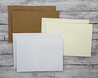 Blank Card and Envelopes Set Cards Blank Cardmaking Supplies for Papercraft 4x5.5 Stationary Plain Card Set Supplies for DIY Greeting Cards