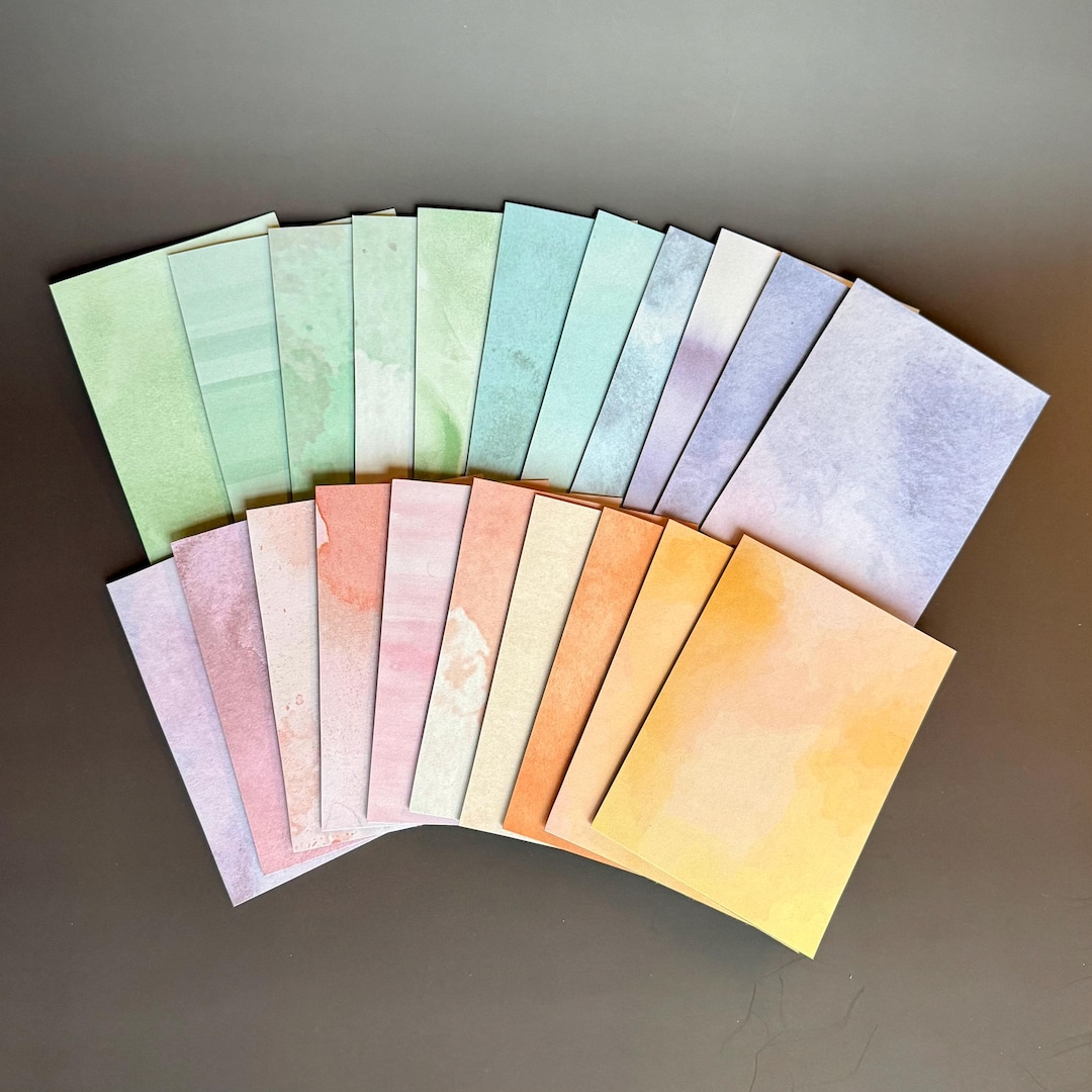 Watercolor Mini Note Cards Blank Cards With Envelopes Handmade ...