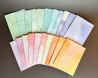 Watercolor Mini Note Cards Blank Cards with Envelopes Handmade Stationary Pack Blank Stationary for Craft Lover Gift Idea Decorative Cards