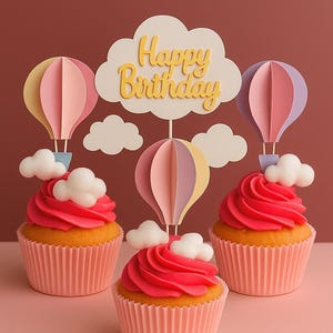 Miniaturas coloridas de bolo com tema arco-íris – Acessórios artesanais para cupcakes e cenários em miniatura.