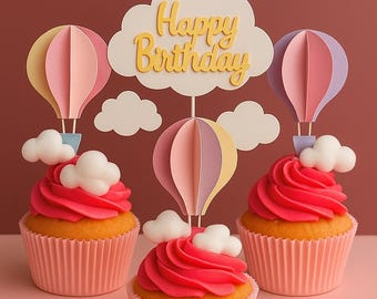 Adornos para tartas en miniatura con arcoíris de colores: accesorios para cupcakes y escenas en miniatura.
