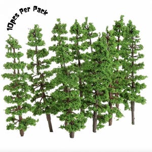 Mini Bäume! 10stk Kiefern für Deine Tiny Worlds! Mini Forest Magic: Wargame-Szenen, Diorama-Blätter, kreiere atemberaubende Szenen mit diesen!