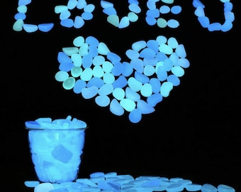 Glow in the dark luminous enchanting rocks create magical garden scenes, terrariums, fairy scenes and more, 500pcs sun charging eco friendly