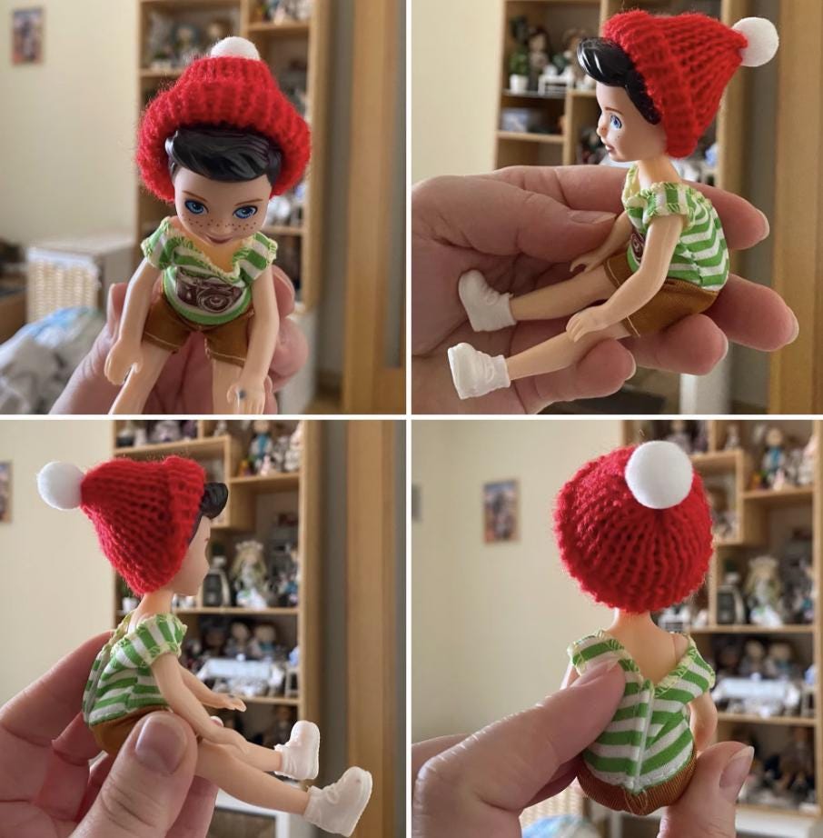 Mini Cappelli E Sciarpe Natalizi 18 Pezzi – Decorazioni Per Tavola, Bottiglie, Regali, In Lana, Rosso E Bianco