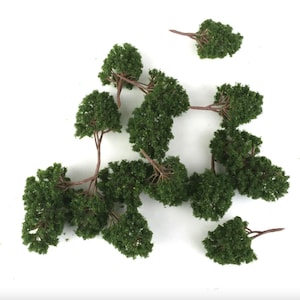 Alberi della foresta in miniatura Diorama Pini per mini paesaggi Scene di case delle bambole e foreste delle fate Scenari ferroviari Creazione di scene realistiche