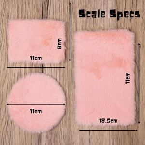 Mini Plüschteppich fürs Puppenhaus 1/12 , perfekt als flauschige Bodenmatte. Ideal für Puppenhaus Accessoires Miniaturen Fotografie Requisiten