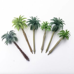 Palmen Kokosnuss Tropisch Grün Mini Bäume Für Strandszenen Miniatur Modell Dorf Außen Garten Puppenhaus Miniatur Garten Zubehör