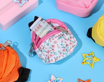 Doll back pack For Girls Miniature Toys For Kids Accessories For School Backpack For Dollie Tiny Bag For Gifts Party Supplies For Birthday