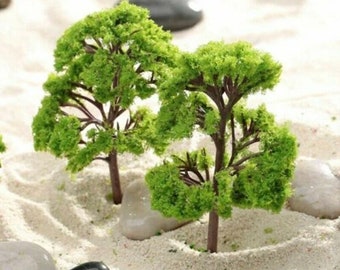 Árboles en miniatura (10 piezas): materiales para manualidades de wargames, dioramas y casas de muñecas