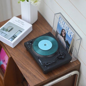 Mini Schallplatten für Puppenhaus, Vintage Music Decor 1: 6 Miniatur Schallplatten, DIY Puppenhaus Zubehör, Diorama & Sammler Mini Schallplatten