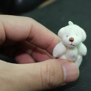 Piccolo orsacchiotto, 10 pezzi morbidi e soffici orsacchiotti in miniatura carini, peluche in miniatura da 3,5 cm, adorabili regali di orsacchiotto, mini orsacchiotto per casa delle bambole