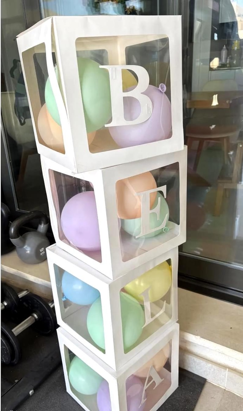 Clear Letter Boxes – DIY Craft Supplies for Birthday or Party Projects ...