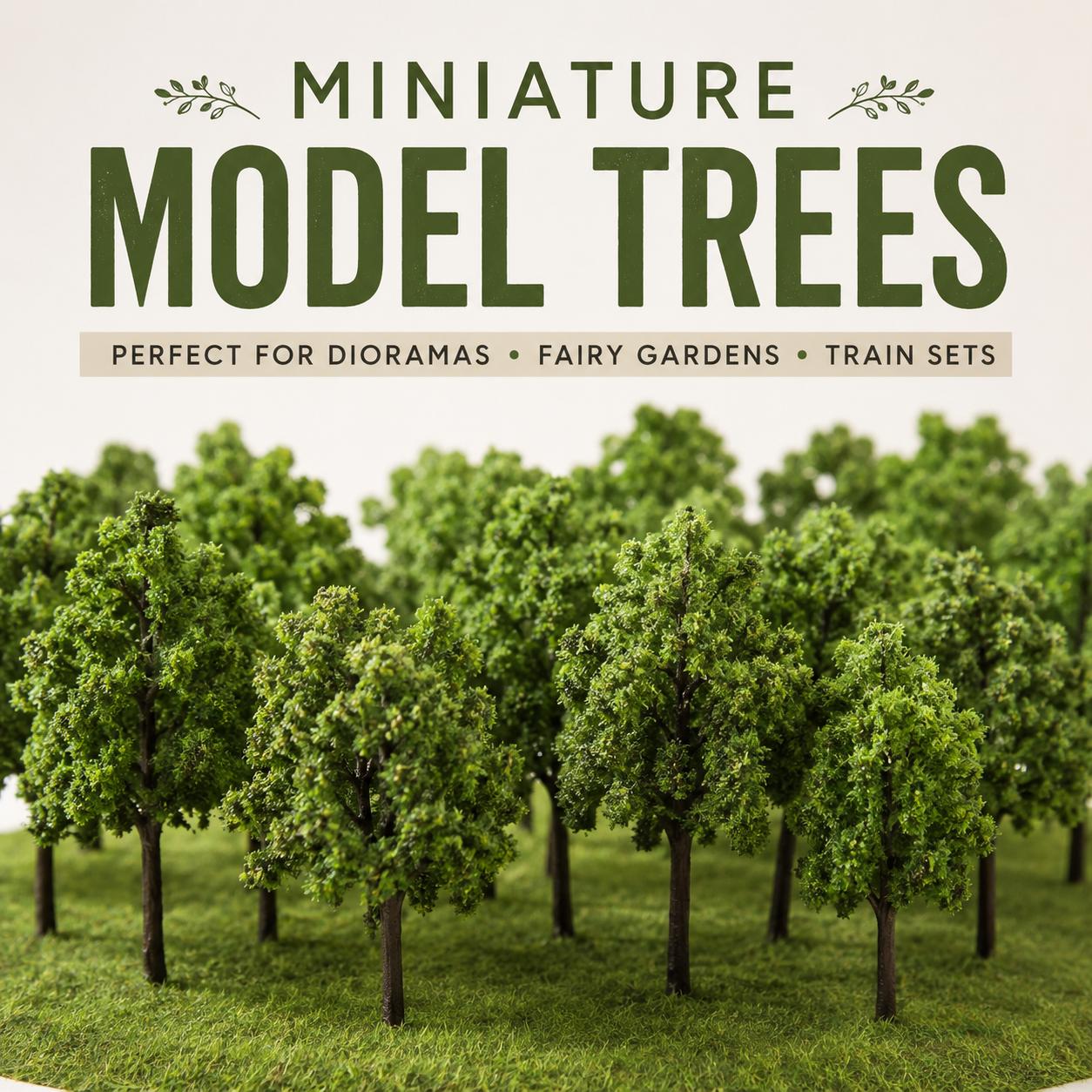 Miniatur-Bäume 2er-Set – Realistische Modellbäume Mit Basis, Ca. 7,5 Cm, Für Bastelprojekte, Zen-Garten & Sandtisch-Deko