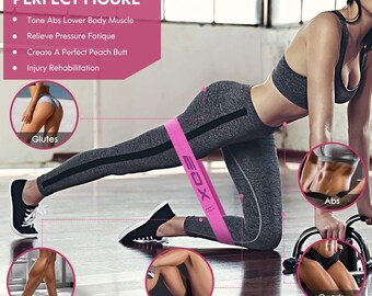 Exercise Resistance band sets, Non-Slip Resistance Workout Bands for Legs & Butt and Glutes, 5 Resistance Bands set