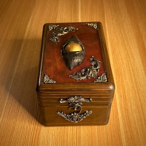 Scatola dei tarocchi (rossa) / mazzo cosmico / portafoto / portaoggetti da collezione / originale regalo in legno