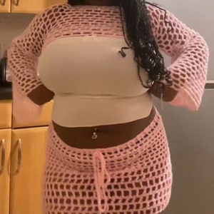 NOT FOR SALE!!! crochet knitted shrug and skirt set