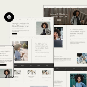 Squarespace Template | Holistic Coach Website Template | Squarespace 7.1 | Sage Archetype | Feminine Soulful Design for Coaches & Mentors