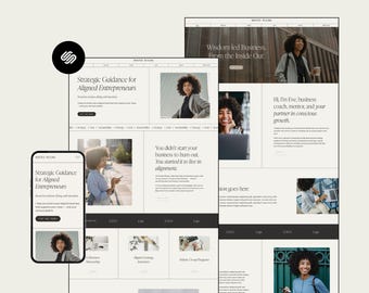 Squarespace Template | Holistic Coach Website Template | Squarespace 7.1 | Sage Archetype | Feminine Soulful Design for Coaches & Mentors