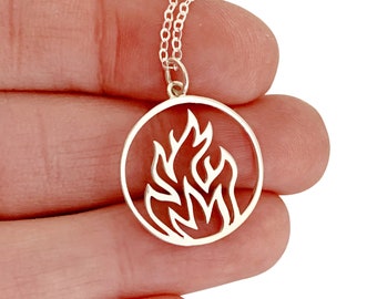 Motivational Jewelry Daughter Gift Girl Boss Gift Find Your Fire Necklace Element Necklace Be Fearless Jewelry Graduation Gift