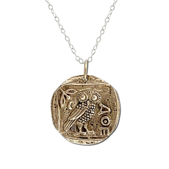 Athena gold coin necklace sale